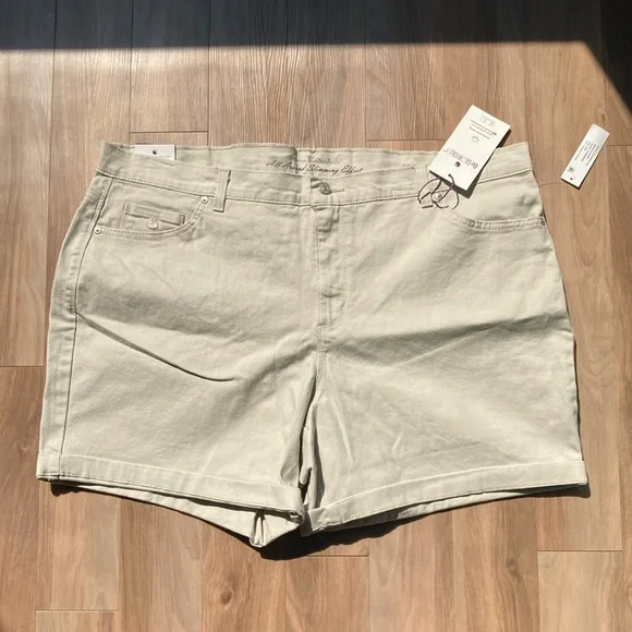 Gloria Vanderbilt Amanda shorts w slimming panel flex denim short 20W - Picture 13 of 17